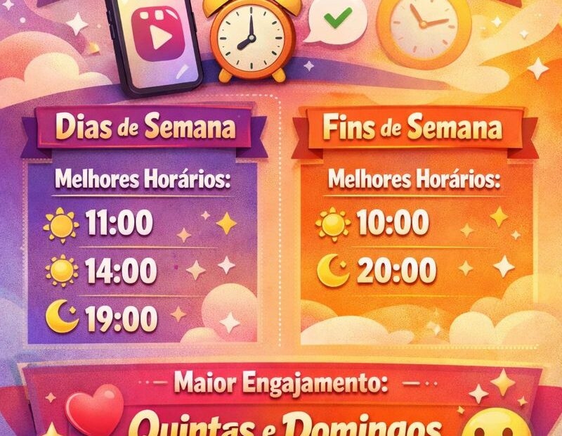 melhor horario para postar reels