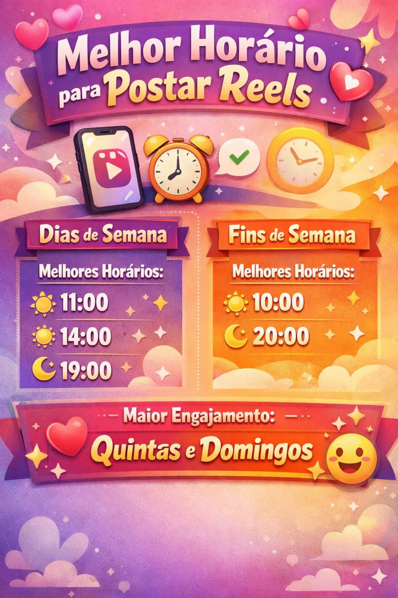 melhor horario para postar reels